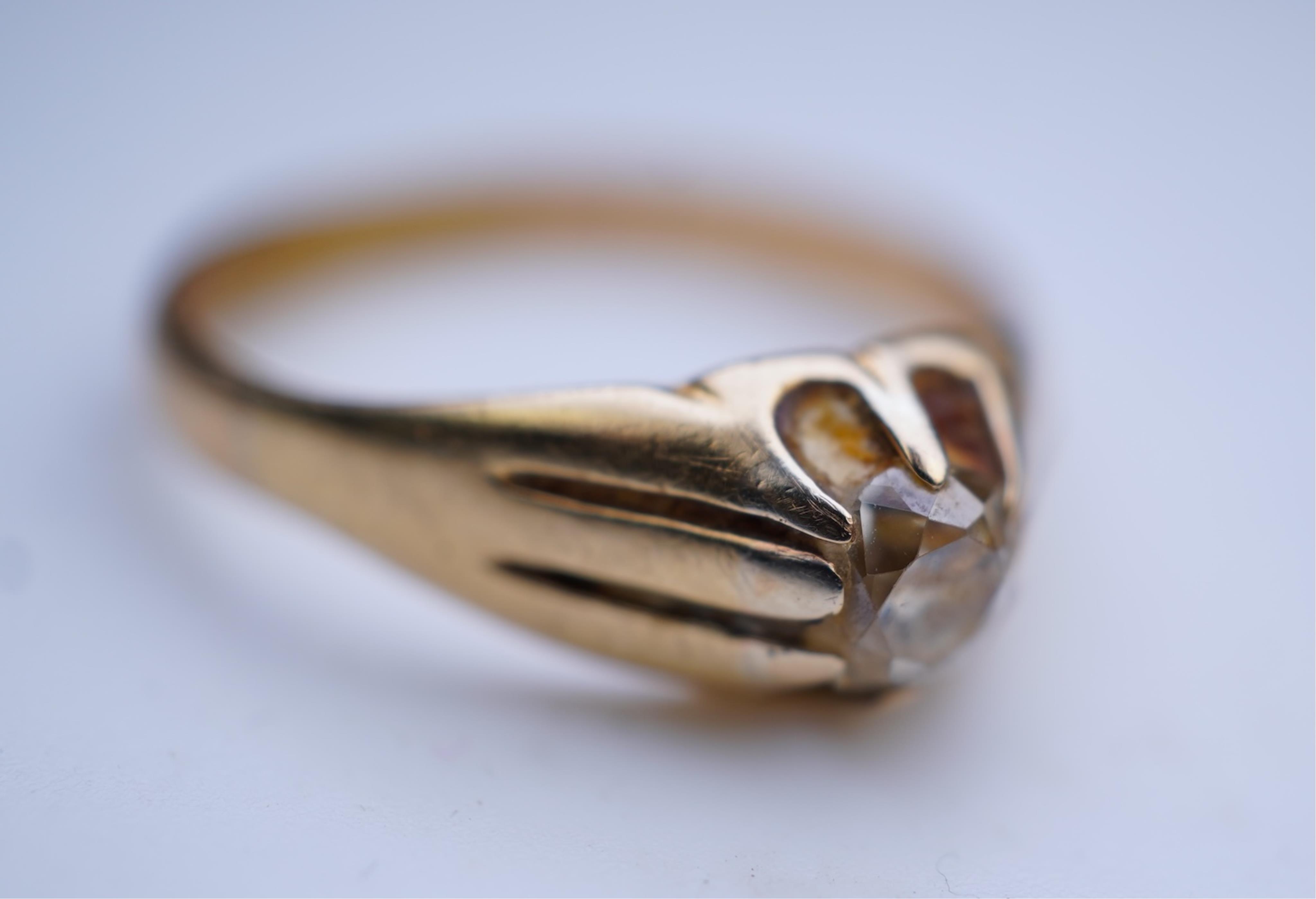 Two gold and diamond rings